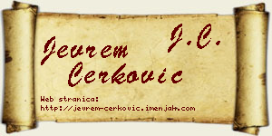 Jevrem Čerković vizit kartica